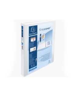 Carpeta exacompta canguro 2 anillas 30 mm din a4+ carton forrado polipropileno personalizable 3 bolsillos