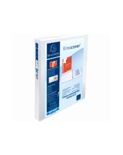 Carpeta exacompta canguro 4 anillas 30 mm din a4+ carton forrado polipropileno personalizable 3 bolsillos
