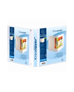 Carpeta exacompta canguro 4 anillas 30 mm din a4+ carton forrado polipropileno personalizable 3 bolsillos