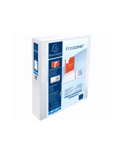 Carpeta exacompta canguro 4 anillas 40 mm din a4+ carton forrado polipropileno personalizable 3 bolsillos