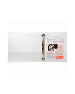 Carpeta exacompta canguro 4 anillas 40 mm din a4+ carton forrado polipropileno personalizable 3 bolsillos