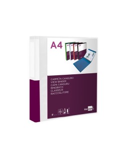 Carpeta liderpapel canguro 2 anillas 25 mm mixtas polipropileno din a4 transparente