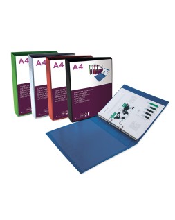 Carpeta liderpapel canguro 2 anillas 25 mm mixtas polipropileno din a4 transparente