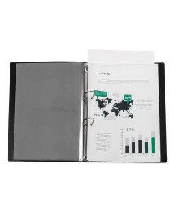 Carpeta liderpapel canguro 2 anillas 25 mm mixtas polipropileno din a4 negro opaco