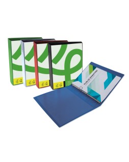 Carpeta liderpapel canguro 2 anillas 25 mm mixtas polipropileno din a4 azul translucido
