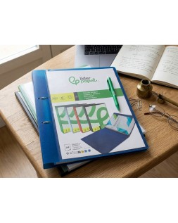 Carpeta liderpapel canguro 2 anillas 25 mm mixtas polipropileno din a4 azul translucido