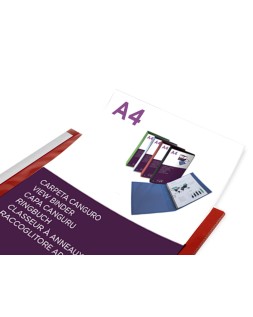 Carpeta liderpapel canguro 2 anillas 25 mm mixtas polipropileno din a4 rojo translucido