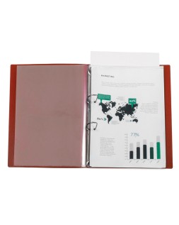 Carpeta liderpapel canguro 2 anillas 25 mm mixtas polipropileno din a4 rojo translucido