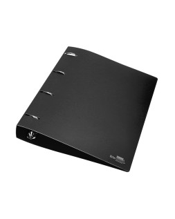 Carpeta liderpapel 4 anillas 40 mm mixtas polipropileno din a4 negro opaco