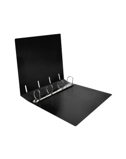 Carpeta liderpapel 4 anillas 40 mm mixtas polipropileno din a4 negro opaco