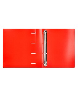 Carpeta liderpapel 4 anillas mixtas 40 mm polipropileno din a4 rojo translucido