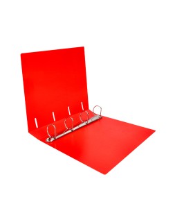Carpeta liderpapel 4 anillas mixtas 40 mm polipropileno din a4 rojo translucido