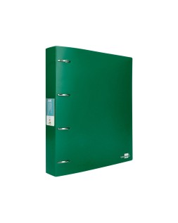 Carpeta liderpapel 4 anillas mixtas 40 mm polipropileno din a4 verde translucido