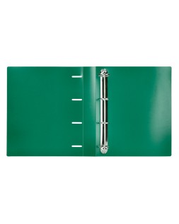 Carpeta liderpapel 4 anillas mixtas 40 mm polipropileno din a4 verde translucido