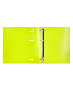 Carpeta liderpapel 4 anillas mixtas 40 mm polipropileno din a4 amarillo fluor opaco