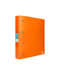 Carpeta liderpapel 4 anillas mixtas 40 mm polipropileno din a4 naranja fluor opaco