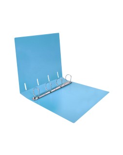 Carpeta liderpapel 4 anillas mixtas 40 mm polipropileno din a4 celeste opaco