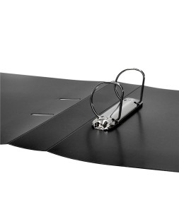Carpeta liderpapel canguro 2 anillas 40 mm mixtas polipropileno din a4 negro opaco