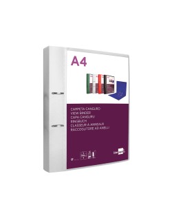 Carpeta liderpapel canguro 2 anillas 40 mm mixtas polipropileno din a4 transparente