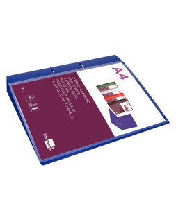 Carpeta liderpapel canguro 2 anillas 40 mm mixtas polipropileno din a4 azul translucido