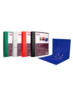 Carpeta liderpapel canguro 2 anillas 40 mm mixtas polipropileno din a4 verde translucido