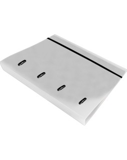 Carpeta con recambio liderpapel a4 cuadro 5mm 100 hojas 80g polipropileno 4 anillas mixtas 25mm transparente
