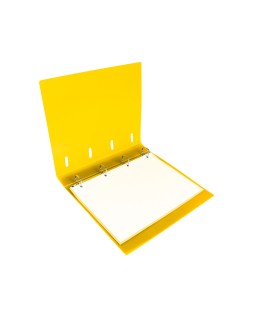 Carpeta con recambio liderpapel a4 cuadro 5mm 100 hojas 80g polipropileno 4 anillas 25mm color amarillo