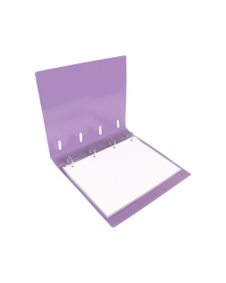 Carpeta con recambio liderpapel a4 cuadro 5mm 100 hojas 80g polipropileno 4 anillas mixtas 25mm lavanda