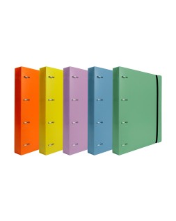 Carpeta con recambio liderpapel a4 cuadro 5mm 100 hojas 80g polipropileno 4 anillas 25mm color verde