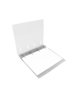 Carpeta con recambio liderpapel a4 cuadro 5mm 100 hojas 80g polipropileno 4 anillas 40mm transparente