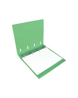Carpeta con recambio liderpapel a4 cuadro 5mm 100 hojas 80g polipropileno 4 anillas 40mm verde manzana