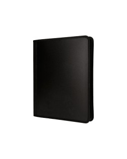 Carpeta liderpapel 4 anillas 25 mm polipropileno cierre cremallera 4 bolsillos interiores con ribete color negro