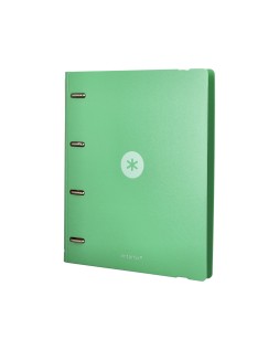Carpeta 4 anillas de 35 mm mixtas antartik a4 foam color verde matcha