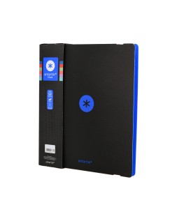 Carpeta 4 anillas de 35 mm mixtas antartik a4 foam bicolor negro azul