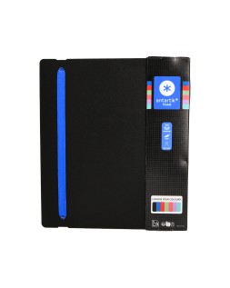 Carpeta 4 anillas de 35 mm mixtas antartik a4 foam bicolor negro azul