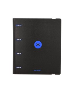 Carpeta 4 anillas de 35 mm mixtas antartik a4 foam bicolor negro azul