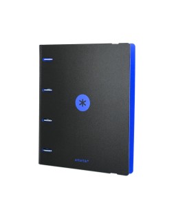 Carpeta 4 anillas de 35 mm mixtas antartik a4 foam bicolor negro azul