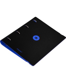 Carpeta 4 anillas de 35 mm mixtas antartik a4 foam bicolor negro azul