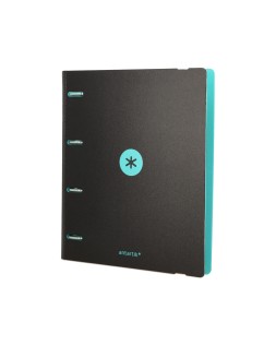 Carpeta 4 anillas de 35 mm mixtas antartik a4 foam bicolor negro menta
