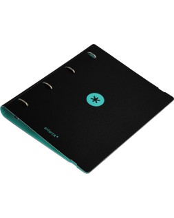Carpeta 4 anillas de 35 mm mixtas antartik a4 foam bicolor negro menta