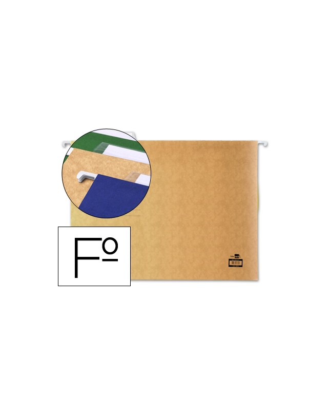 Carpeta colgante liderpapel folio kraft