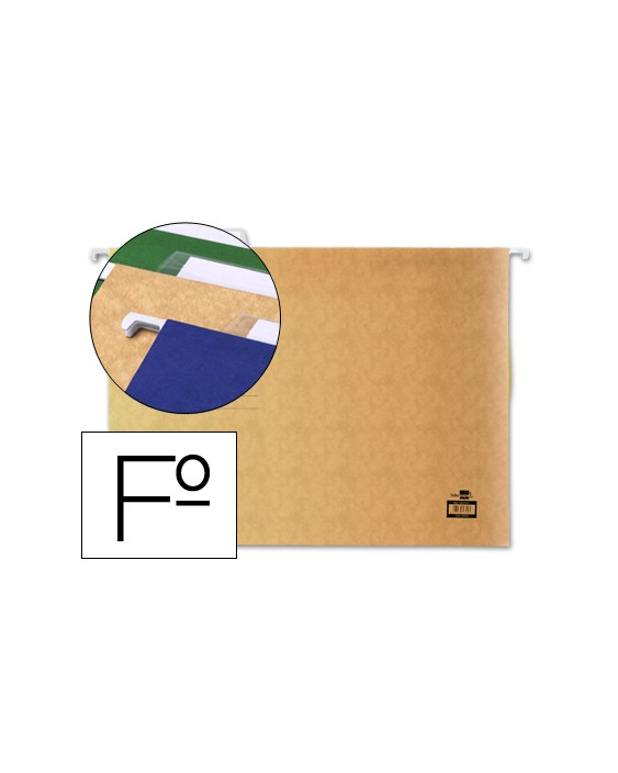 Carpeta colgante liderpapel folio kraft