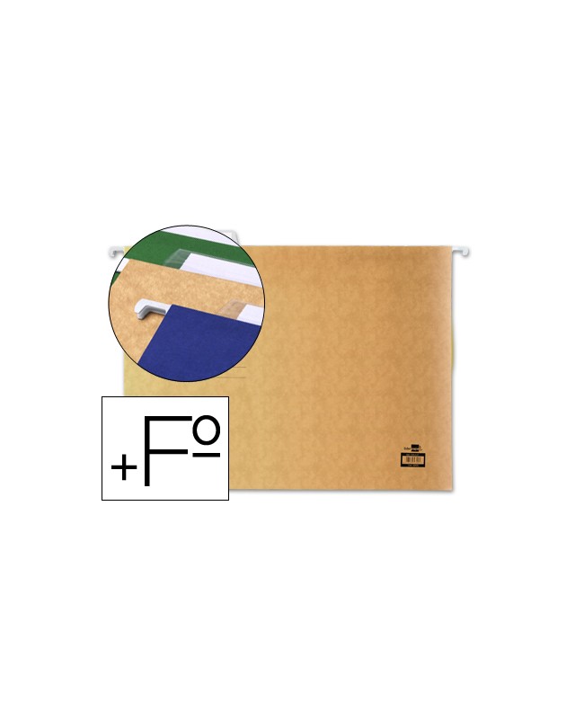 Carpeta colgante liderpapel folio prolongado kraft