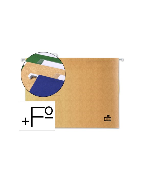Carpeta colgante liderpapel folio prolongado kraft