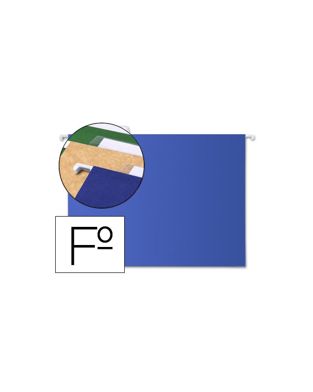 Carpeta colgante liderpapel folio azul