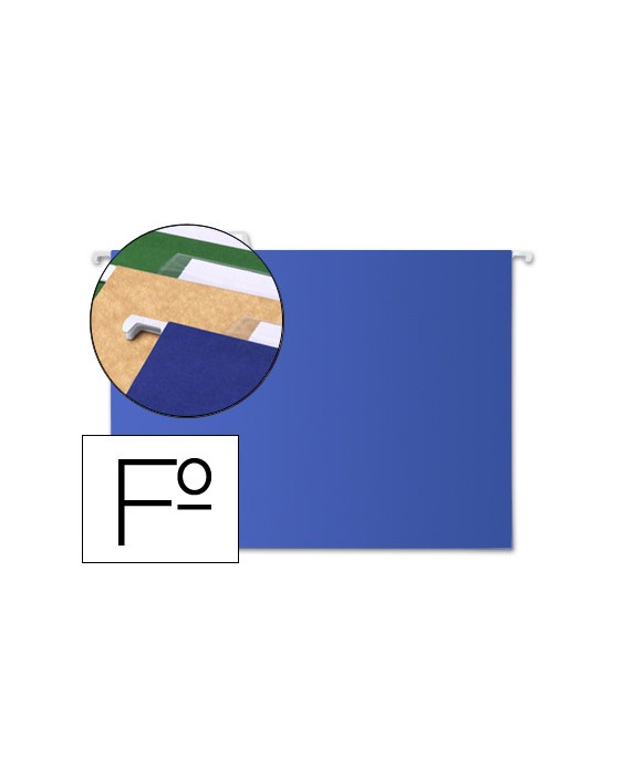 Carpeta colgante liderpapel folio azul