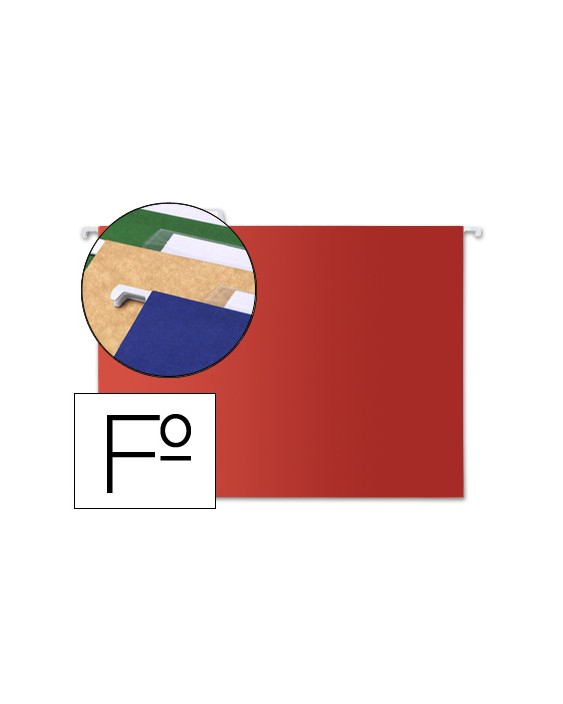 Carpeta colgante liderpapel folio color rojo