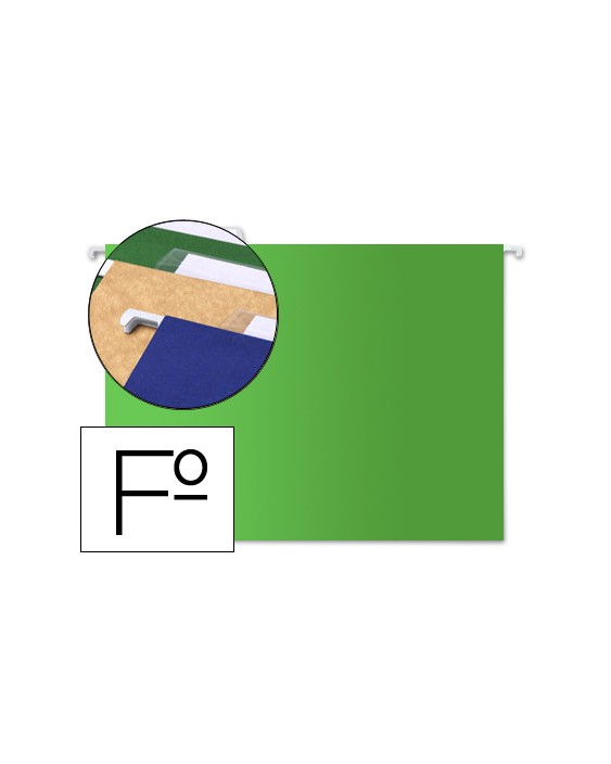 Carpeta colgante liderpapel folio verde