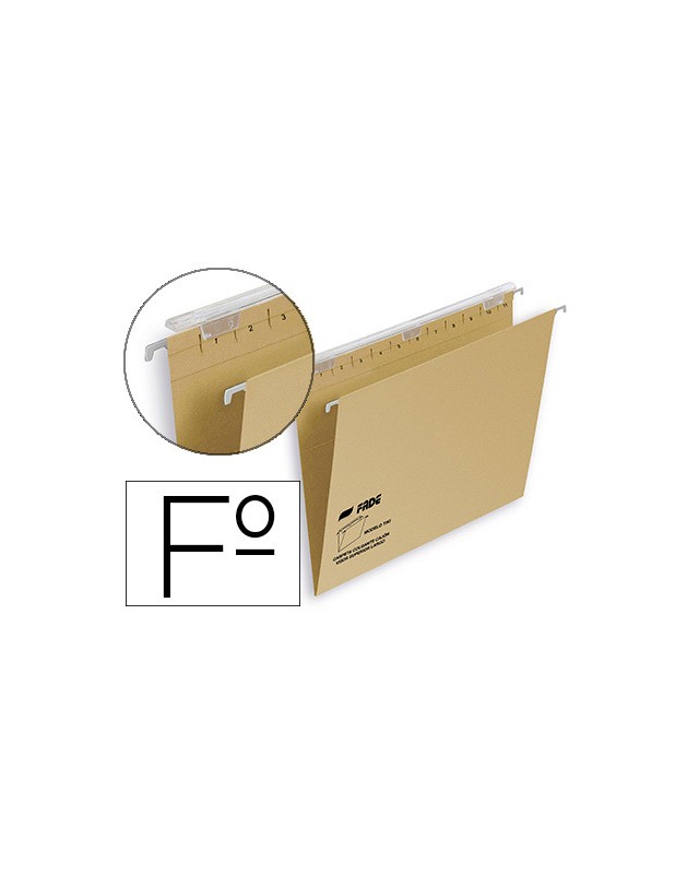 Carpeta colgante fade tiki folio visor superior 290 mm efecto lupa kraft eco 230 g/m lomo v