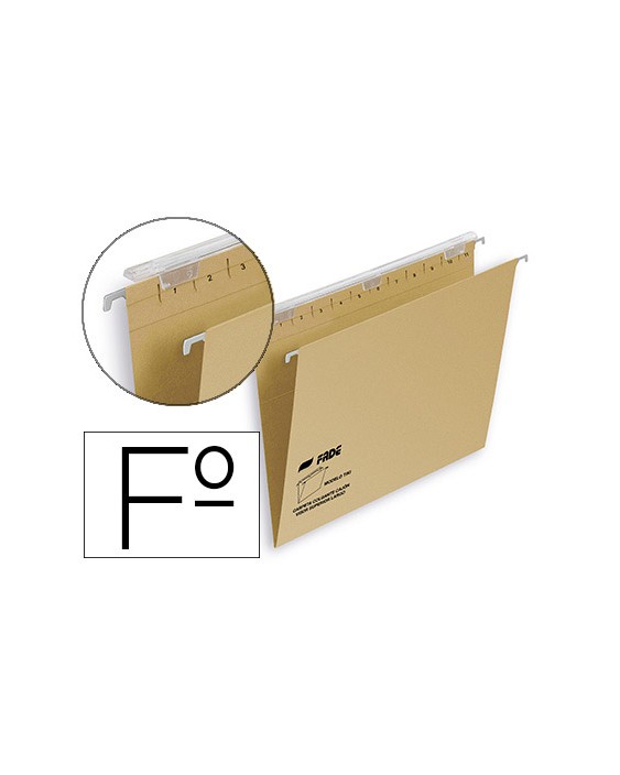 Carpeta colgante fade tiki folio visor superior 290 mm efecto lupa kraft eco 230 g/m lomo v